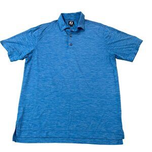 FootJoy Blue Polo Shirt For Men - Size Medium - Casual Golf Wear Preppy